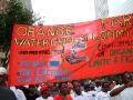 OWCC marching in solidarity with 2000 people evicted from downtown JHB Dec 2002