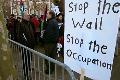 delegation against the Apartheid Wall allowed on the streets this morning... 