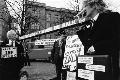 Protest in 2002 tegen JSF op PLein in Den Haag