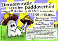 Flyer Demonstratie Paddoverbod