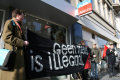 eedere picketline in amsterdam