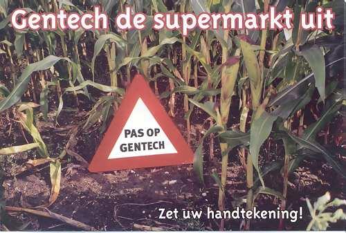 ansichtkaart gentech de supermarkt uit