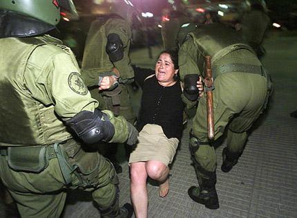 Mapuches in Santiago