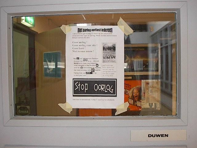 De flyer van de demonstratie!