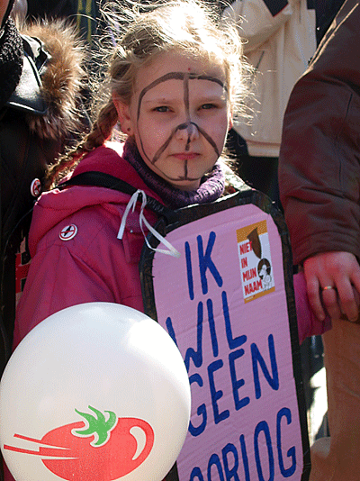 All ages turned out to express profound disagreement with US led aggression