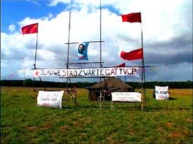 Actie tegen Blauwe Stad in Oost Groningen