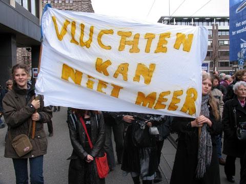 Vluchten kan niet meer