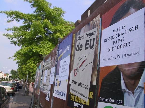 verkiezingsbord in Amersfoort