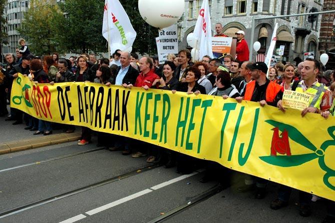 Start of demonstration at Dam square