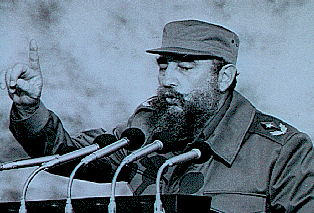 Fidel Castro Delivering Speech