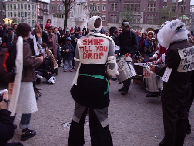 de samba-band op de dam