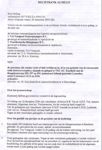 vonnis: pagina 1