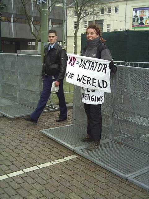 protest tegen dictator