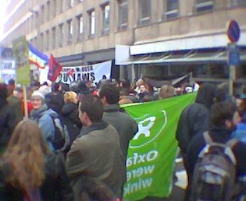 protest bij Europees Parlement