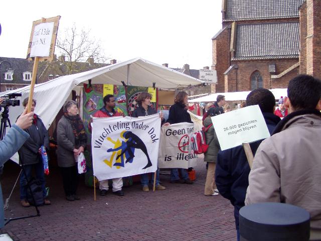 op de markt