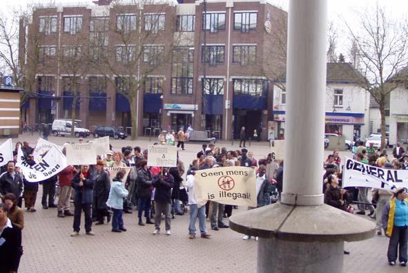 Een deel van de ruim 300 mensen