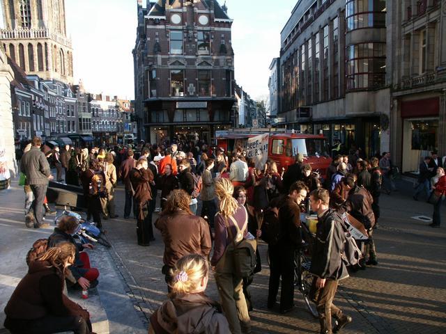 Eindpunt bij het stadhuis