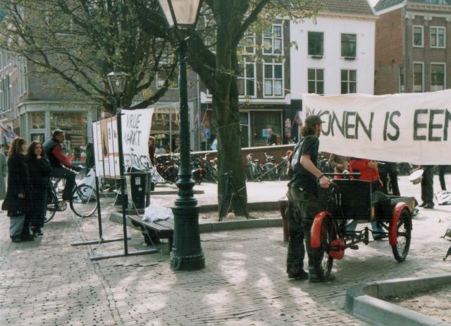 Met de bakfiets naar het stadhuisplein