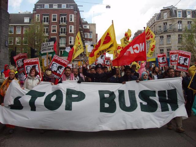 kop van de demonstratie