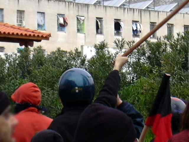 Demo naar Koridallos gevangenis in Athene 