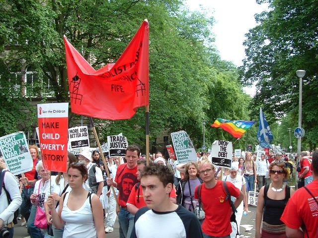 De demo in beweging