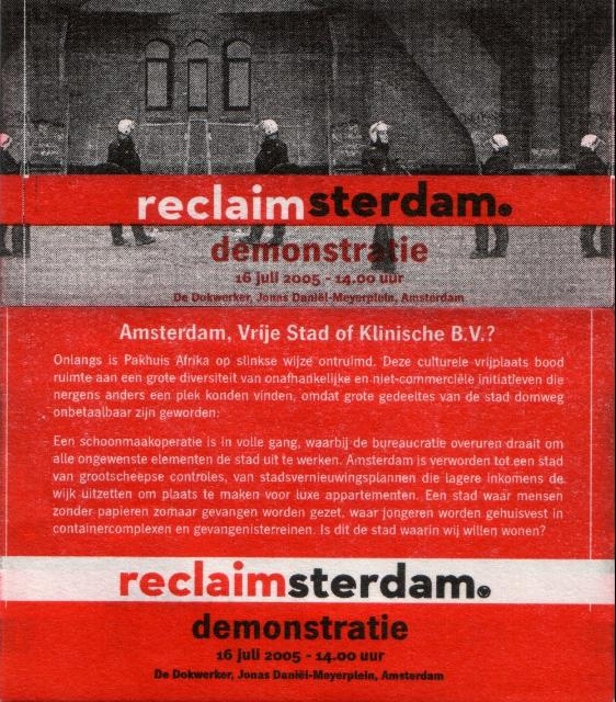 flyer reclaimsterdam-demo