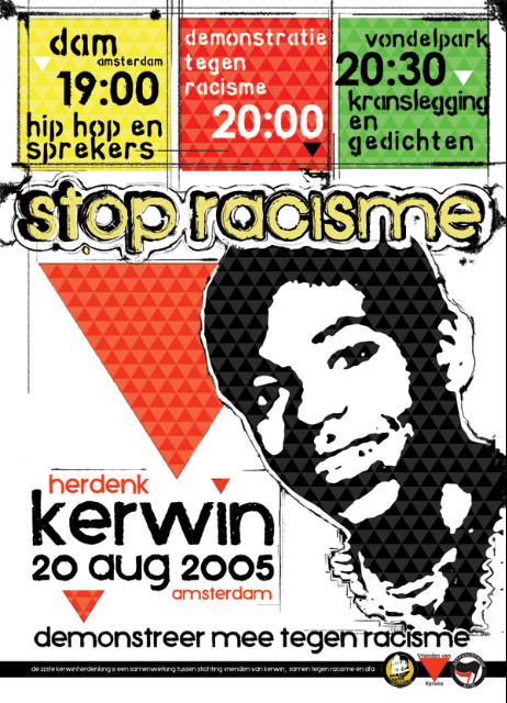 Poster Kerwin-demonstratie zaterdag