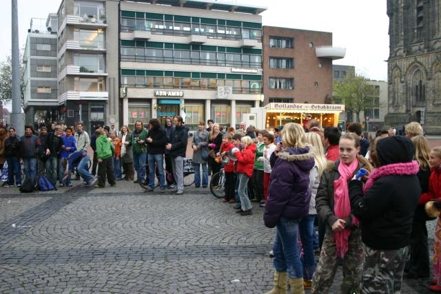 Deel van de ruim 150 demonstranten