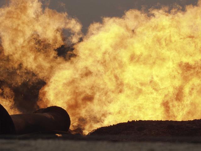 'Gasflaring' door Shell in Nigeria