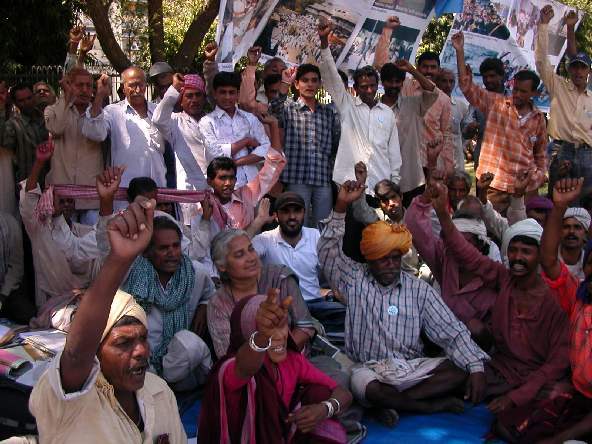 Dharna & hongerstaking in Delhi