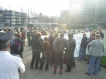 Demonstratie voor de rechtbank in Maastricht