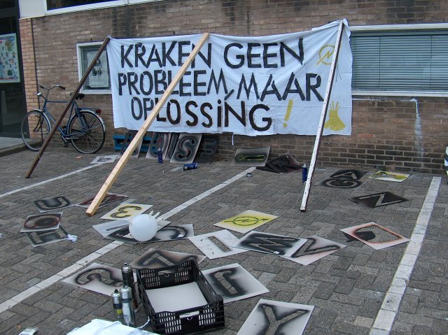 Spandoek in de maak