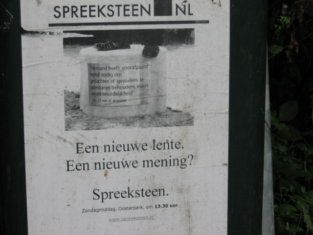 Spreeksteen: Naiviteit of PR gag?