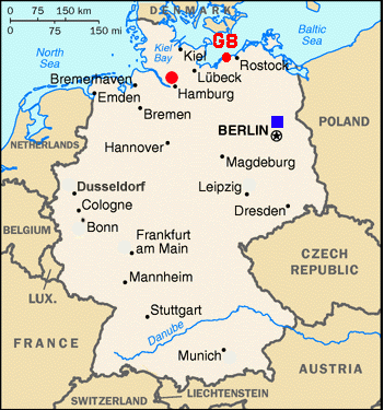 map of germany. 8 near Rostock 