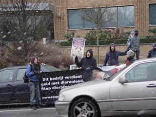 Protest bij Merck MSD (Brussel, BE)