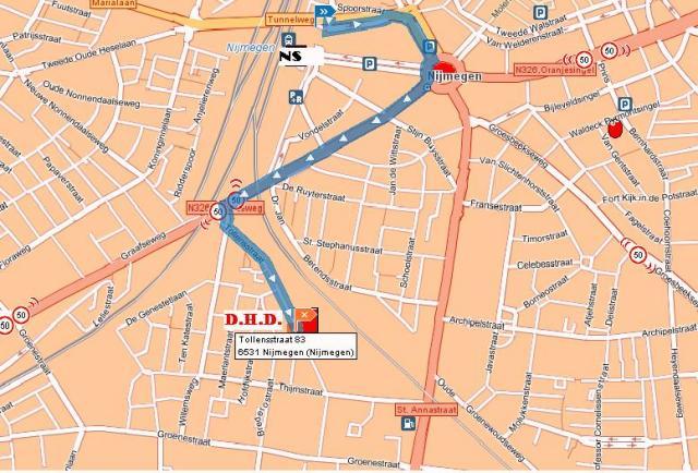 Plattegrond naar DHD