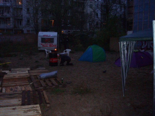 in de camping