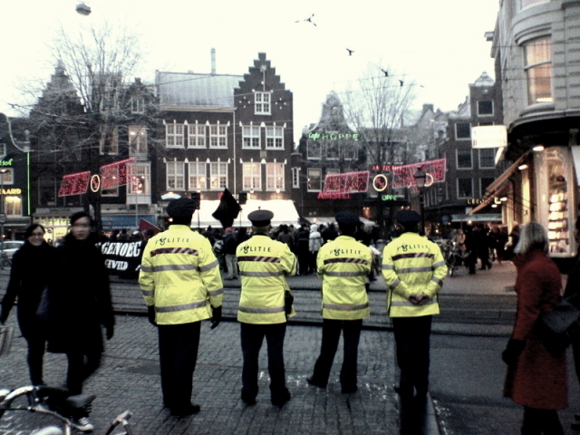 de demo op het spui