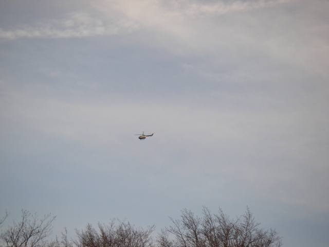 Politie heli komt ook effe foto's maken...