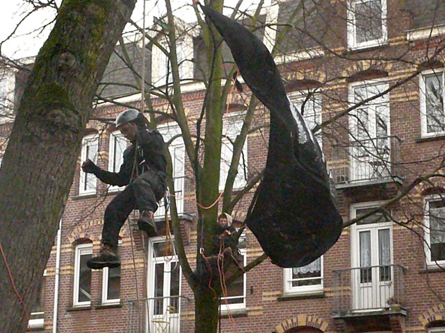 bij wind en regen