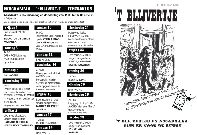 Programma 't Blijvertje februari 2008