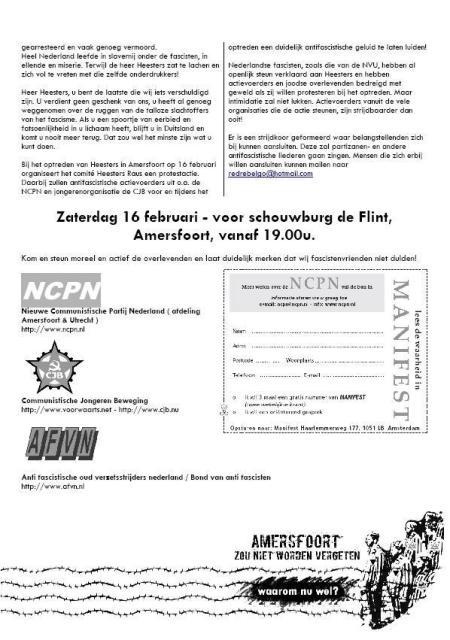 Pamflet tegen optreden Heesters in de Flint Amersfoort achterk