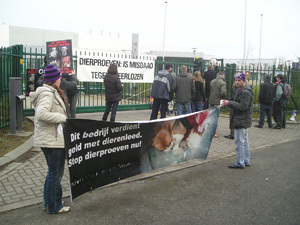 Protest bij Phillip Morris