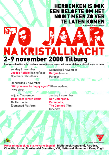 Poster Kristallnachtherdenkingsweek