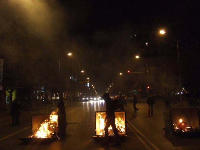 Blocking a street