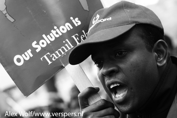 Demonstratie Tamils in Den Haag