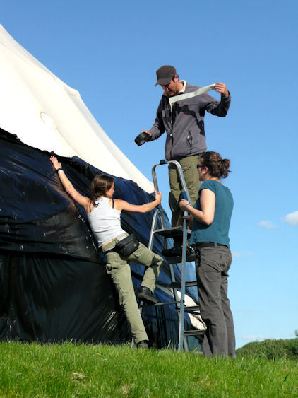 Licht-dicht maken van de Dome