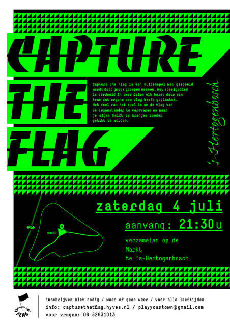 het groene affiche van capture the flag