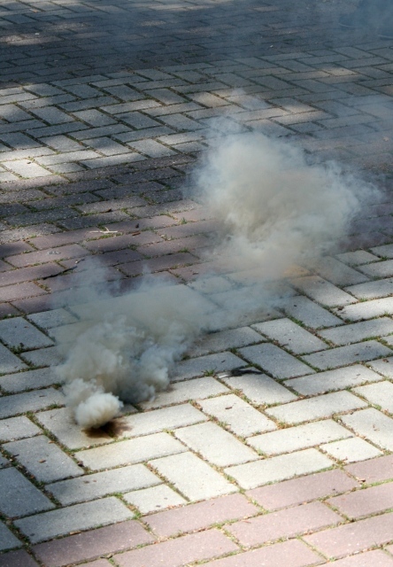 Ook de rookbommen en het vuurwerk was van de partij