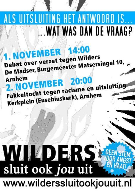 De poster die verspreid is